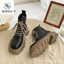 復古馬丁靴女2023新款英倫磨砂小個子厚底真皮側拉鍊工裝短靴秋冬 歷史價格詳細信息