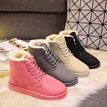 雪靴 雪地靴女2021冬季新款韓版百搭平底短靴皮毛一體加絨加厚保暖棉xie八 歷史價格詳細信息