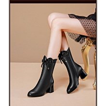 高跟馬丁靴女2022年秋冬新款短靴白色高跟粗跟方頭顯瘦瘦瘦彈力襪子靴（滿599元免運） 歷史價格詳細信息