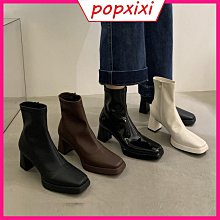 白色高跟靴女夏2024年新款舒適百搭一字帶小眾單靴法式細跟伴娘靴 歷史價格詳細信息