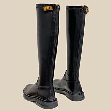 2022秋冬新款過膝長靴女彈力靴側拉鏈粗跟厚底性感復古外貿女靴子 歷史價格詳細信息
