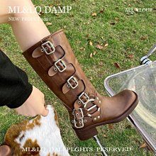 馬丁靴女長筒靴2023新款春秋瘦瘦不過膝中筒高筒騎士靴子厚底增高 歷史價格詳細信息