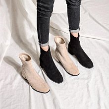 2019秋冬季短靴女鞋新款百搭絨面蕾絲帶平底內增高加絨中筒靴棉靴 歷史價格詳細信息