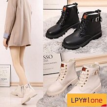 馬丁靴女2024秋冬新款綁帶機車靴風時尚帥氣短靴工裝靴平底靴 歷史價格詳細信息