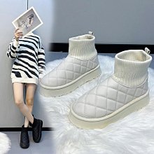 雪地鞋 女靴子 秋冬季 保暖 短筒 兔毛 牛皮 牛筋底a1178508057 歷史價格詳細信息