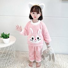 秋冬季兒童睡衣男女童法蘭絨加絨加厚卡通開衫珊瑚絨家居服套裝冬 歷史價格詳細信息
