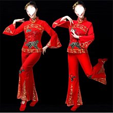 秧歌舞服裝腰鼓舞演出服新款中老年廣場舞東北大秧歌隊舞蹈裙 歷史價格詳細信息