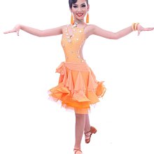 易匯空間 路其爾兒童拉丁舞錶演服裝演出拉丁舞服裝新款賽服新款L1920WD503 歷史價格詳細信息