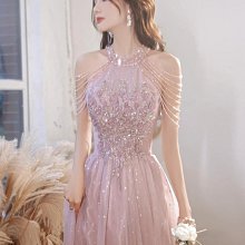 晚禮服女平時可穿新款春高檔蕾絲敬酒領證訂婚旅拍香檳色泡泡袖裙 歷史價格詳細信息