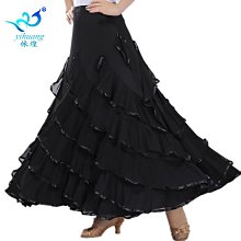 舞蹈服 拉丁舞 練功服摩登裙半身裙交誼舞國標舞服華爾茲練功服秋冬演出比賽長裙女 歷史價格詳細信息