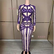 私密派對　紫色立體蝴蝶吊帶修身美式甜心派對聚會舞臺主持-演出服- 歷史價格詳細信息