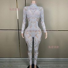 私密派對　水花歐美風-性感-鉆石亮片流蘇女歌手舞者酒吧-夜店-熱舞連體衣 歷史價格詳細信息