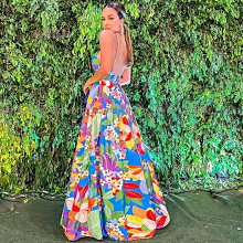 歐美新款藍色印花掛脖圓圈高腰短褲性感比基尼泳衣 歷史價格詳細信息