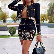 私密派對　時尚提花金屬紐扣短款開衫熱辣短裙套裝商務時裝街頭個性辣妹風 價格比較,價格查詢,歷史價格詳細信息