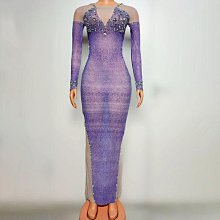私密派對　-演出服--夜店-酒吧滿鉆修身連衣裙歌手模特舞臺表演生日晚宴晚禮服 歷史價格詳細信息