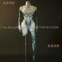 私密派對　-演出服-鉆石連體褲機械感連體衣干練職場舞會服裝酒吧-夜店-蹦迪生日 歷史價格詳細信息