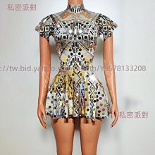 私密派對　歌手走秀閃亮華麗聚會亮片閃亮鏡片袖開叉酒吧派對舞臺演出 歷史價格詳細信息