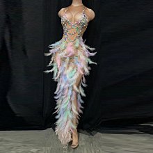 私密派對　彩色水鉆鏡片個性連體褲女歌手夜場DJ派對-演出服-彩片 歷史價格詳細信息