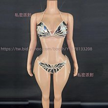 私密派對　-性感-抹胸無袖顯瘦鑲鉆小眾上衣高腰緊身迷你包臀舞臺-演出服- 歷史價格詳細信息