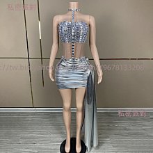 私密派對　-演出服-生日服裝時尚-性感-抹胸禮服水鉆寫真造型-夜店-酒吧舞臺派對 歷史價格詳細信息