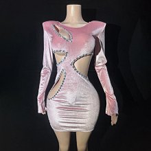 私密派對　歌手走秀閃亮華麗聚會亮片閃亮鏡片袖開叉酒吧派對舞臺演出 歷史價格詳細信息