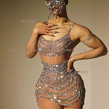 私密派對　-夜店-酒吧女滿鉆吊帶修身短裙gogo生日派對舞臺活動表演禮服 價格比較,價格查詢,歷史價格詳細信息