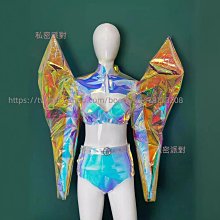 私密派對　幻彩色透明面料高腰氣質深V包臀金色連體短裙酒吧-演出服- 歷史價格詳細信息