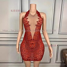 私密派對　派對紅毯時尚個性設計款荷葉邊喇叭褲抹胸繃帶連衣褲 歷史價格詳細信息