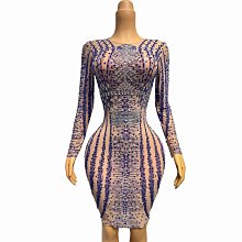 私密派對　生日服裝鉆石-演出服-歐美水鉆閃亮華麗顯瘦聚會-性感-緊身連衣裙 歷史價格詳細信息