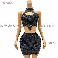 私密派對　舞臺演出派對-性感-掛脖無袖抹胸水鉆連體衣舞臺表演服女 歷史價格詳細信息
