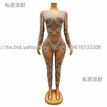 私密派對　-演出服-鉆石連體褲機械感連體衣干練職場舞會服裝酒吧-夜店-蹦迪生日 歷史價格詳細信息