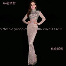 私密派對　亮晶晶水鉆禮服酒會派對晚禮服舞臺-演出服-無袖舞臺-演出服- 歷史價格詳細信息