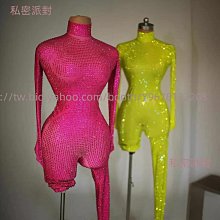 私密派對　-演出服-鉆石連體褲機械感連體衣干練職場舞會服裝酒吧-夜店-蹦迪生日 歷史價格詳細信息