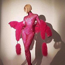 私密派對　歌手走秀閃亮華麗聚會亮片閃亮鏡片袖開叉酒吧派對舞臺演出 歷史價格詳細信息