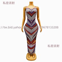 私密派對　生日長裙鉆石羽毛舞臺-演出服-聚會禮服高領璀璨亮鉆收腰緊身長袖羽 歷史價格詳細信息