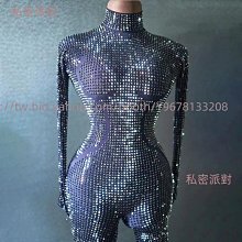 私密派對　歌手走秀閃亮華麗聚會亮片閃亮鏡片袖開叉酒吧派對舞臺演出 歷史價格詳細信息