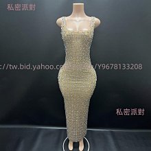 私密派對　舞臺-演出服-夏天燙鉆流蘇透視鏤空-性感-緊身短裙晚禮服 歷史價格詳細信息