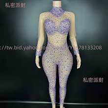 私密派對　-演出服-鉆石連體褲機械感連體衣干練職場舞會服裝酒吧-夜店-蹦迪生日 歷史價格詳細信息