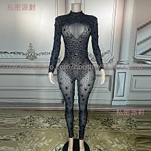 私密派對　T臺走秀鋼管舞舞臺表演服拼接圖案設計感透視-性感-酒吧派對連體衣 歷史價格詳細信息