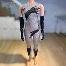 私密派對　-演出服-鉆石連體褲機械感連體衣干練職場舞會服裝酒吧-夜店-蹦迪生日 歷史價格詳細信息