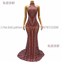 私密派對　華麗舞蹈服水鉆長袖顯瘦羽毛印花透視拼接多色酒吧派對舞臺演出裙 歷史價格詳細信息