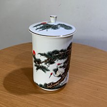 早期大同松鶴延年高腳茶杯 有蓋茶杯 泡茶杯-民國70年台南市南寧國中 歷史價格詳細信息