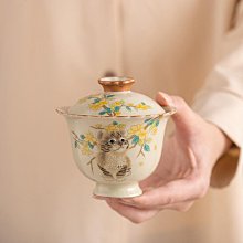 米黃汝窯金魚蛋杯陶瓷茶杯開片可養主人杯中式功夫茶具品茗杯單杯茶杯 蓋碗 單人杯 品茗杯 歷史價格詳細信息