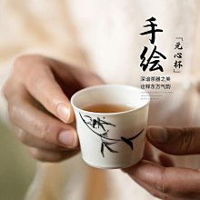手繪白瓷茶杯主人杯陶瓷品茗杯青花梅蘭竹菊荷花小茶碗六隻禮盒裝 歷史價格詳細信息