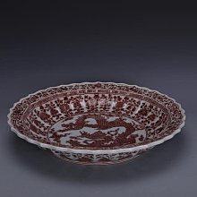 古瓷器 古董瓷器 大明宣德礬紅青花龍紋梅瓶（29.5&times;19cm）1000-7715 歷史價格詳細信息