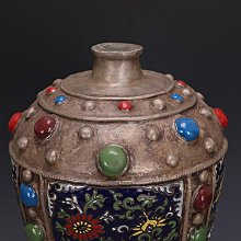 元青花鑲銅鳳穿牡丹梅瓶 仿古瓷器古董古玩收藏 包老保真出土擺件 歷史價格詳細信息