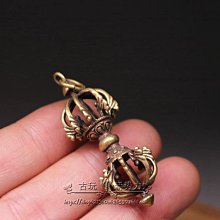 黃銅金剛杵擺件馬頭明王降魔杵純銅三面普巴杵金剛橛藏傳密宗法器 歷史價格詳細信息