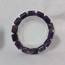 『玲玲水晶藝品』夢幻紫水晶 桶珠手串   手圍16.5圍   有天然紋理摳 優惠價！！ 歷史價格詳細信息