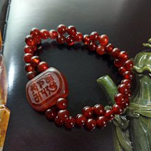 【開運如意閣】紅玉髓項鍊-手鍊-圓珠8mm*51顆+6.5約16mm顆-全長53公分-項鍊長約25公分~紅運相隨 歷史價格詳細信息