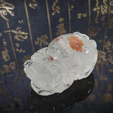 《晶華》白水晶 貔貅 招財 擺件  01I15 歷史價格詳細信息